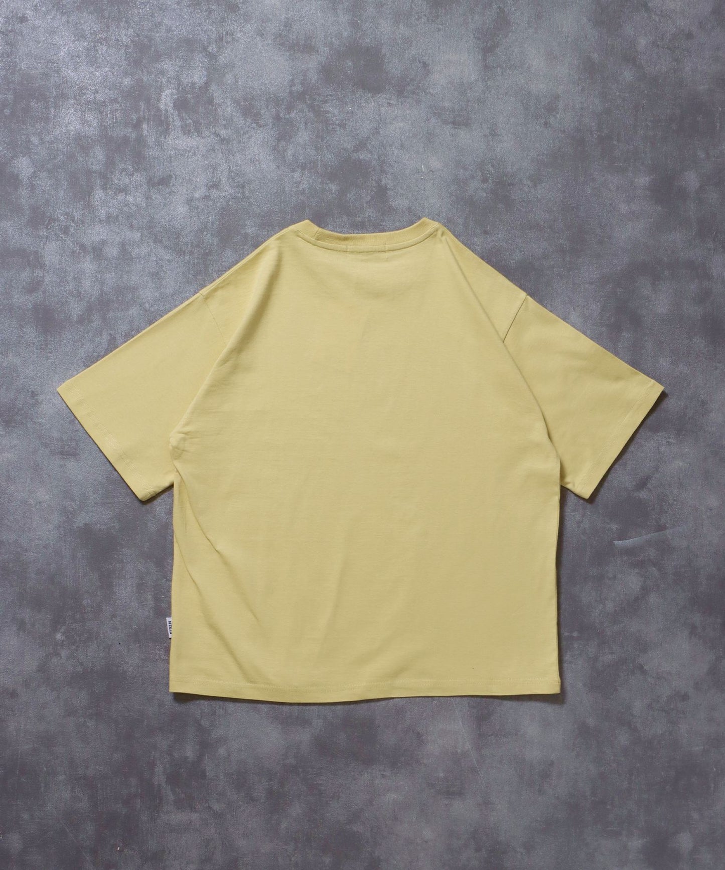 メッセージPT TEE / Tシャツ クルーネック 半袖 プリント メッセージロゴ レモンイエロー