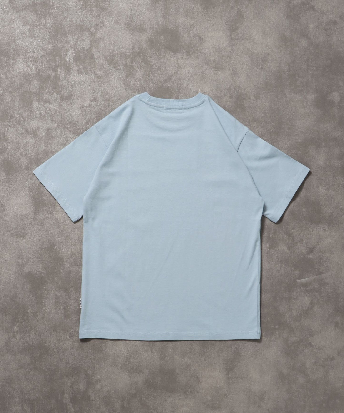 メッセージPT TEE / Tシャツ クルーネック 半袖 プリント メッセージロゴ ライトブルー