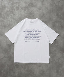 メッセージPT TEE / Tシャツ クルーネック 半袖 プリント メッセージロゴ柄80