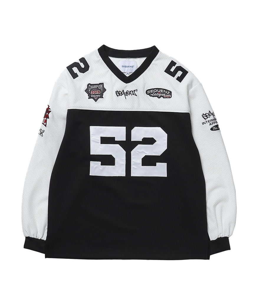 【SEQUENZ（シークエンズ）】SQNZ FOOTBALL SHIRT / ブロークコア ゲームシャツ 韓国 ブラック