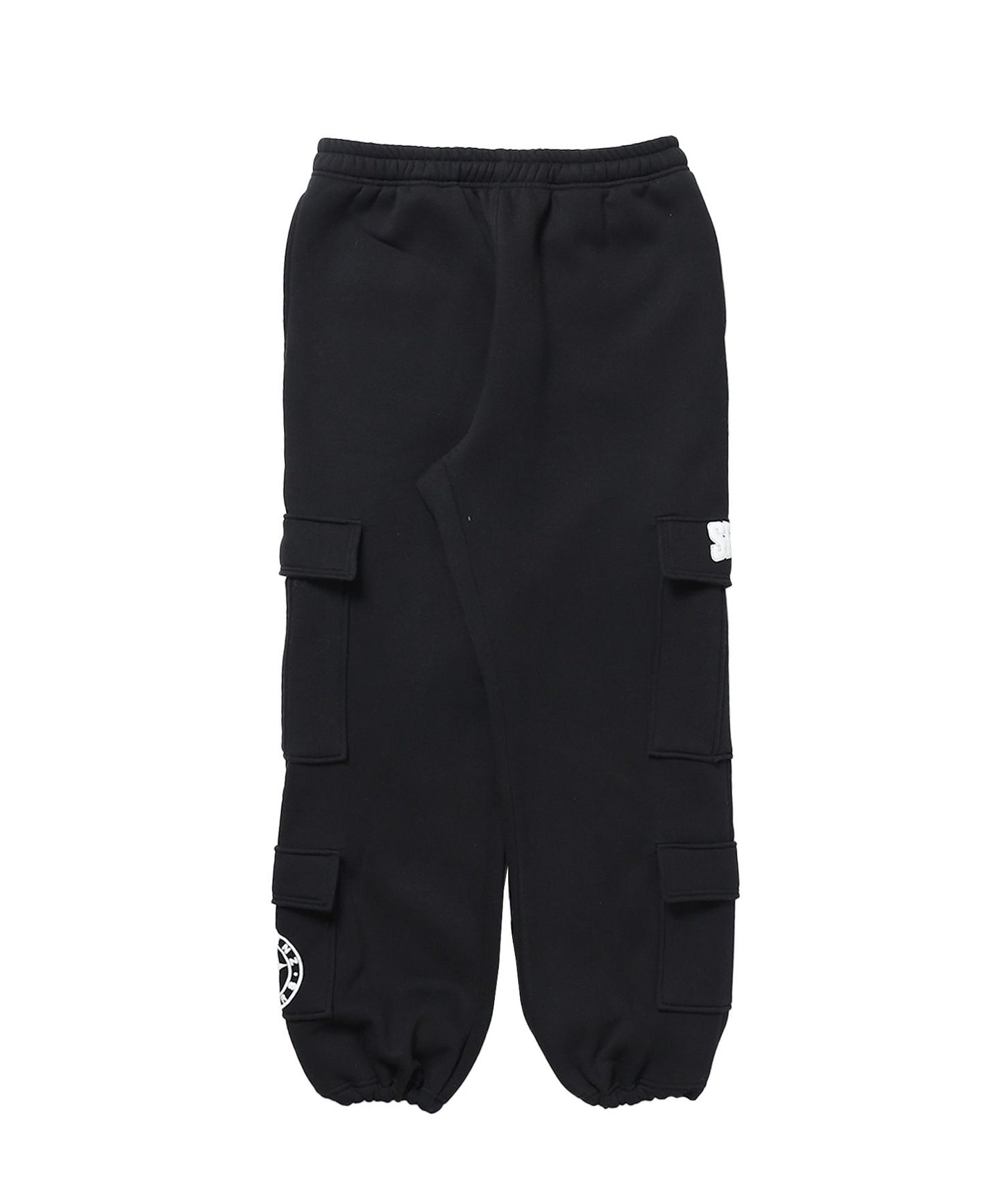 90`s FLAVA SWEAT PANTS / ポケット ブロークコア オーバーサイズ レトロ ドローコード 裏起毛 ブラック ≪SET UP着用可能≫