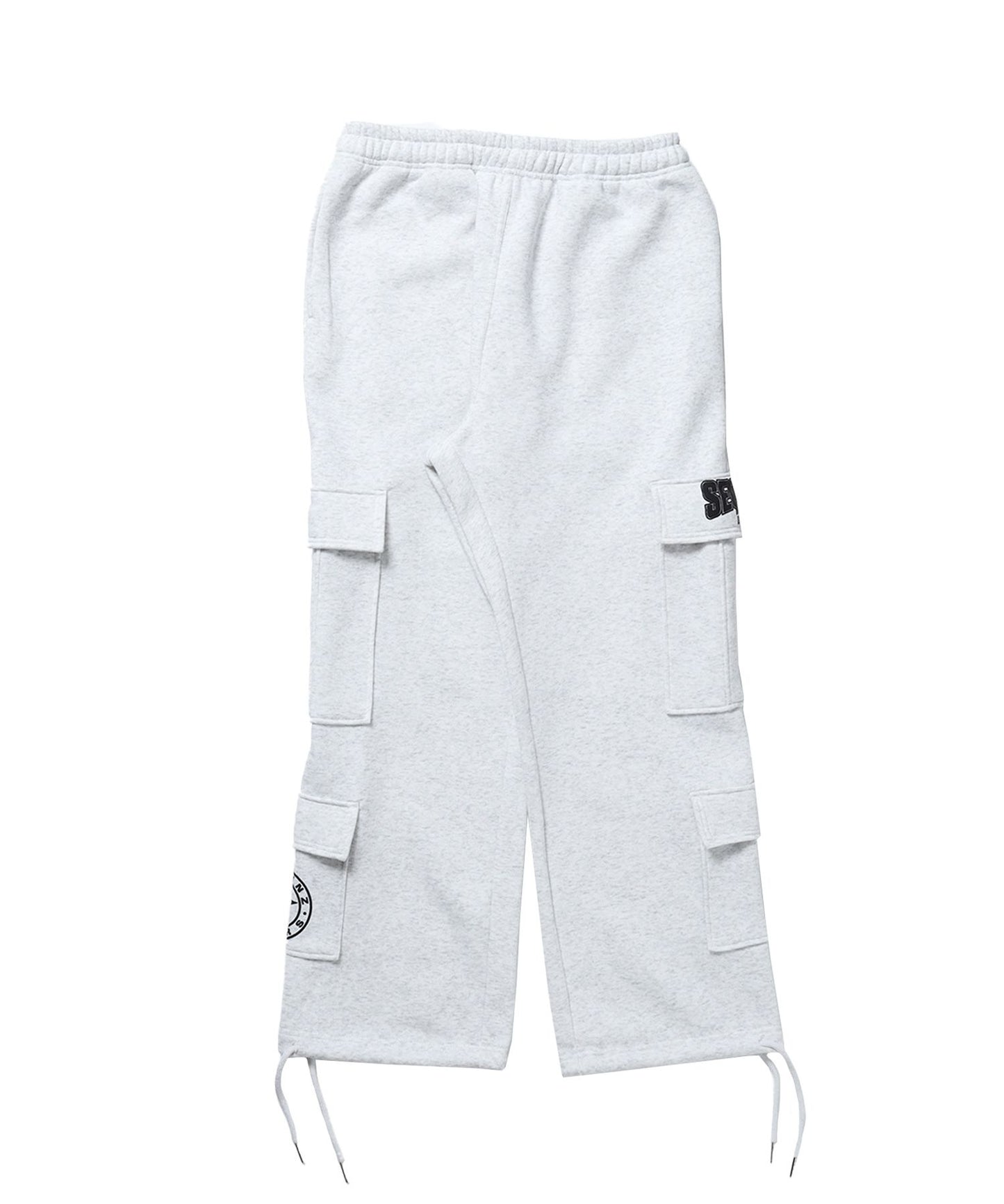 【SEQUENZ（シークエンズ）】90`s FLAVA SWEAT PANTS / ポケット ブロークコア オーバーサイズ レトロ ドローコード 裏起毛 アッシュグレー