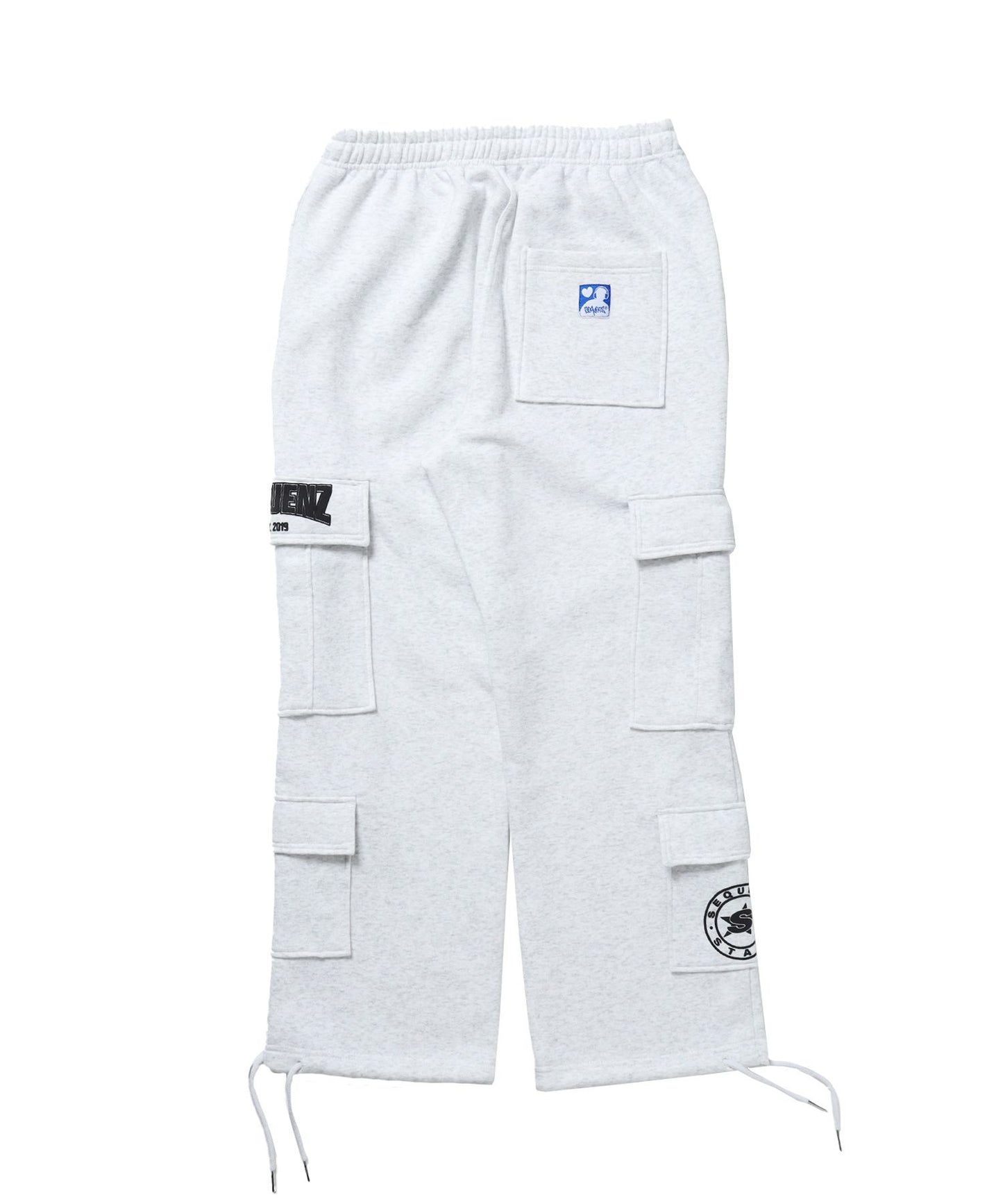 90`s FLAVA SWEAT PANTS / ポケット ブロークコア オーバーサイズ レトロ ドローコード 裏起毛 アッシュグレー ≪SET UP着用可能≫