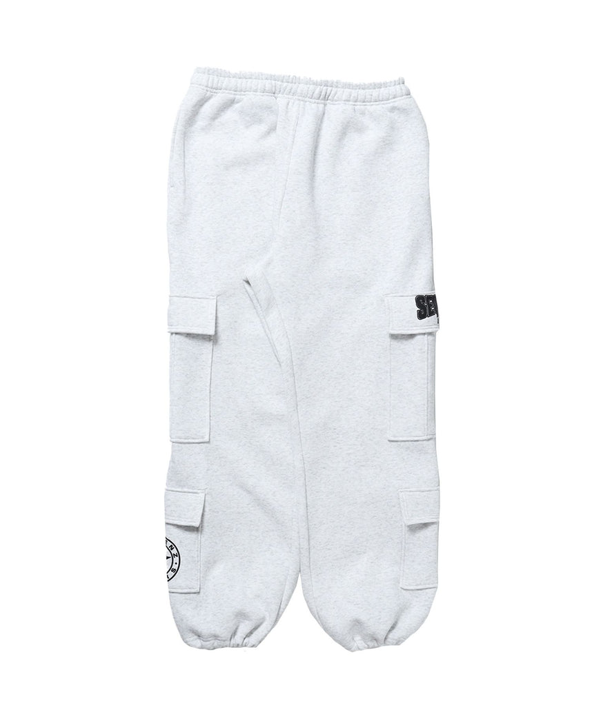 90`s FLAVA SWEAT PANTS / ポケット ブロークコア オーバーサイズ レトロ ドローコード 裏起毛 アッシュグレー ≪SET UP着用可能≫