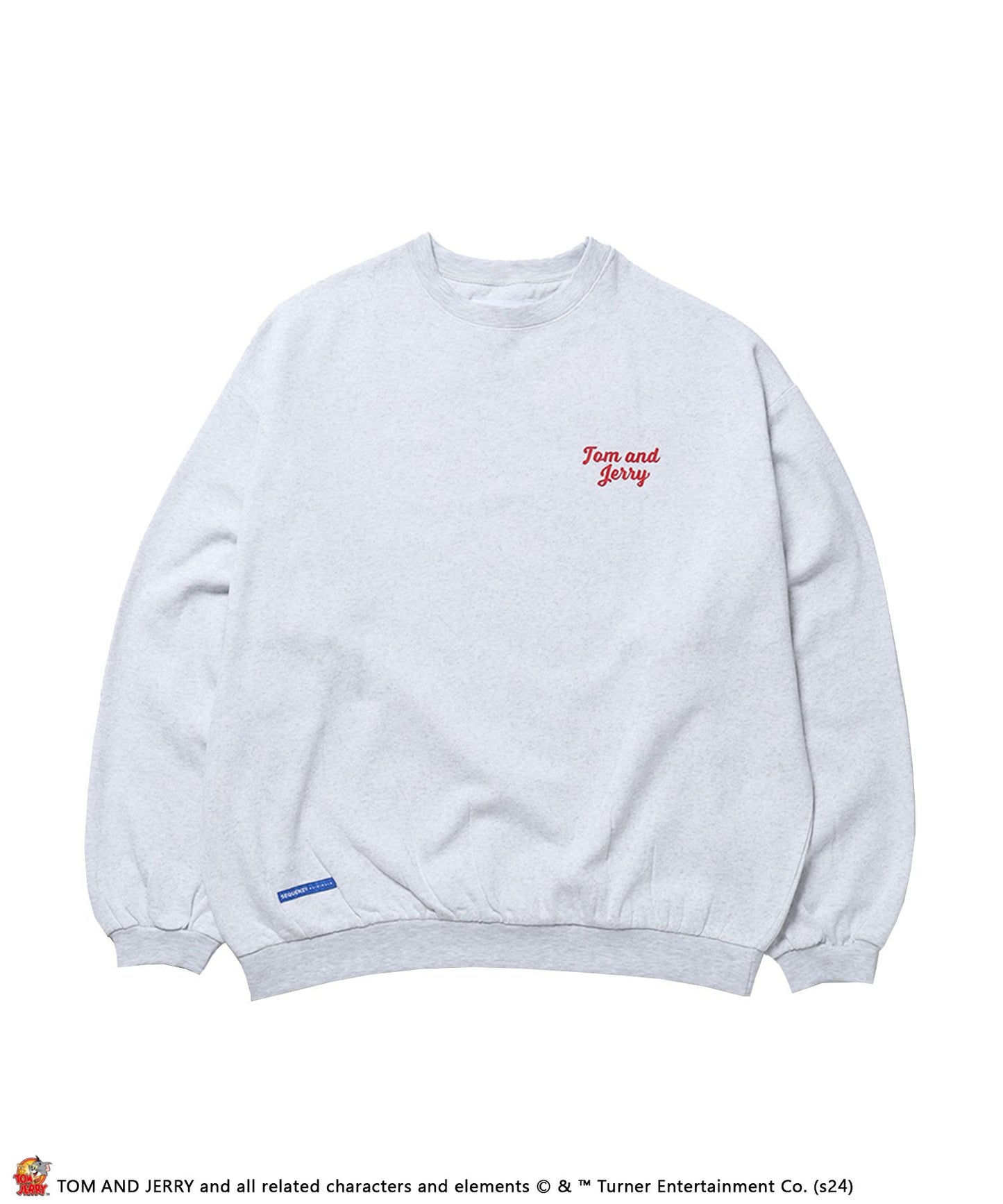 【SEQUENZ（シークエンズ）】TJ C/N SWEAT / レトロ オーバーサイズ ワイドシルエット スケーター 裏起毛 アッシュグレー