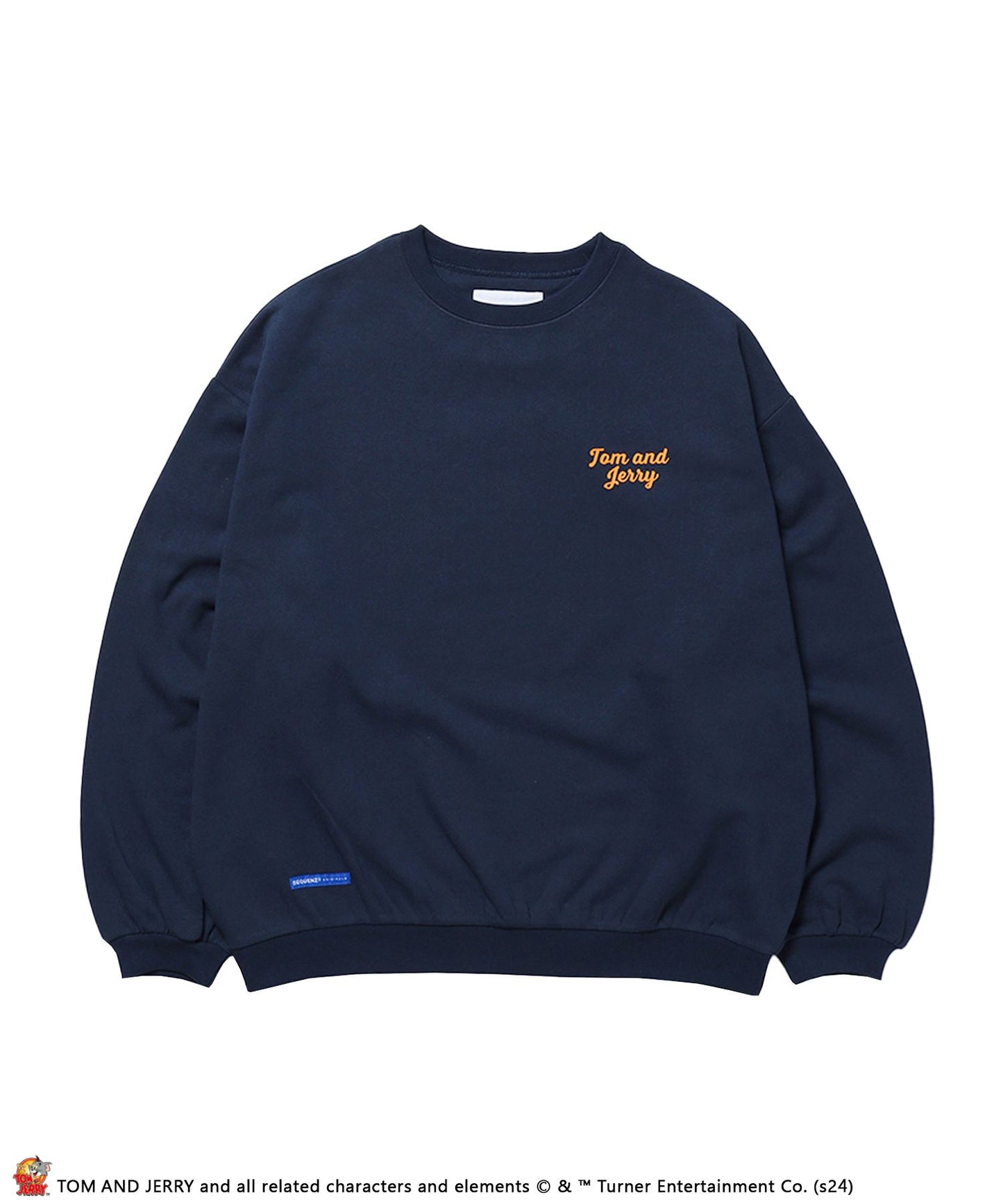 【SEQUENZ（シークエンズ）】TJ C/N SWEAT / レトロ オーバーサイズ ワイドシルエット スケーター 裏起毛 ネイビー