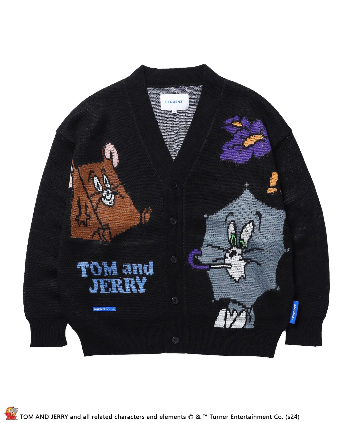 【SEQUENZ（シークエンズ）】TJ FUNNY FUNNY CARDIGAN / ニット カーディガン Vネック ワイドシルエット ブラック