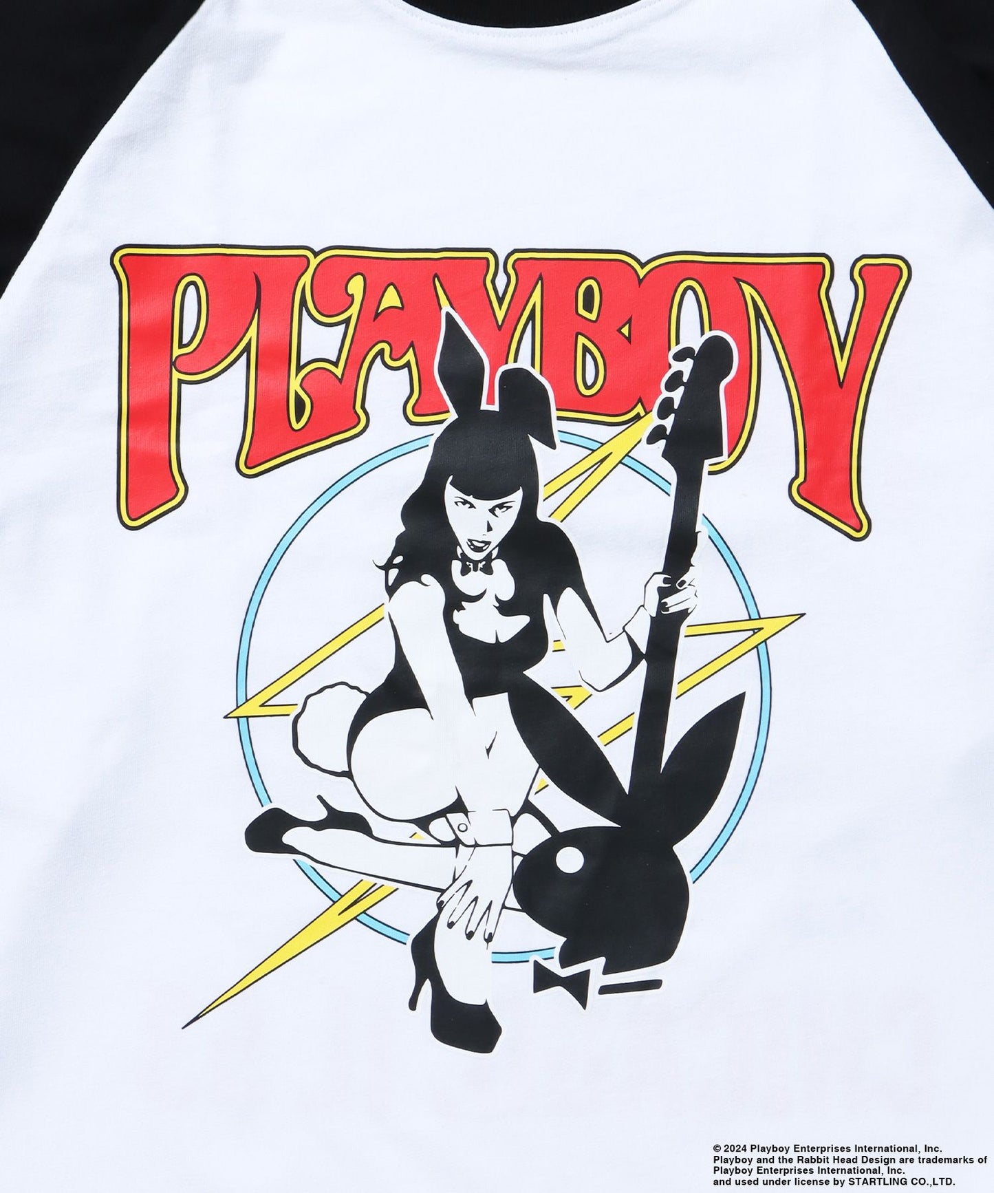 PB BAND RAGLAN L/S LEE / プレイボーイ ラグラン 長袖 ロンT ホワイト