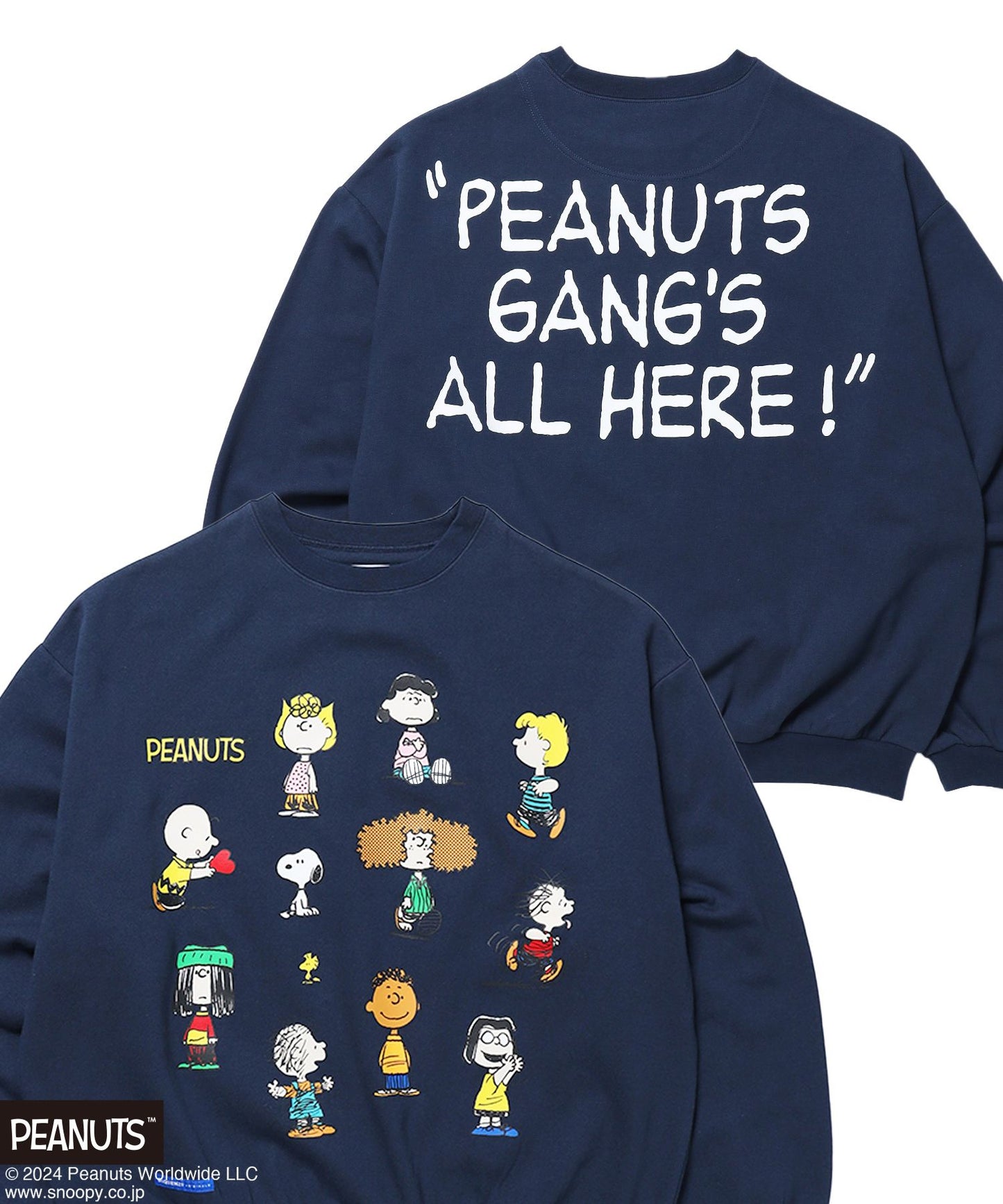 【SEQUENZ（シークエンズ）】TP GANG C/N SWEAT / OLD オーバーサイズ 裏起毛 シティガール シティボーイ ノームコア ワイドシルエット ネイビー