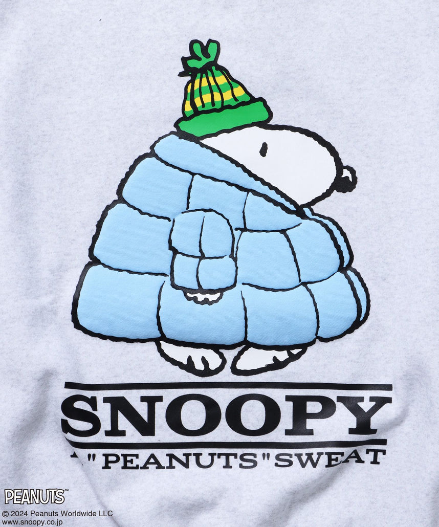 TP PUFFER SNOOPY C/N SWEAT / OLD オーバーサイズ 裏起毛 シティガール シティボーイ ノームコア ワイドシルエット アッシュグレー