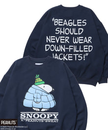 TP PUFFER SNOOPY C/N SWEAT / OLD オーバーサイズ 裏起毛 シティガール シティボーイ ノームコア ワイドシルエット ネイビー