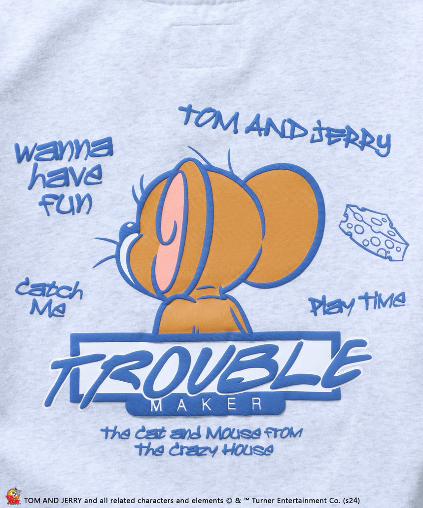 TJ GRAFFITI S/S TEE / TOM ＆ JERRY トムジェリ クルーネック スウェット オーバーサイズ アッシュグレー