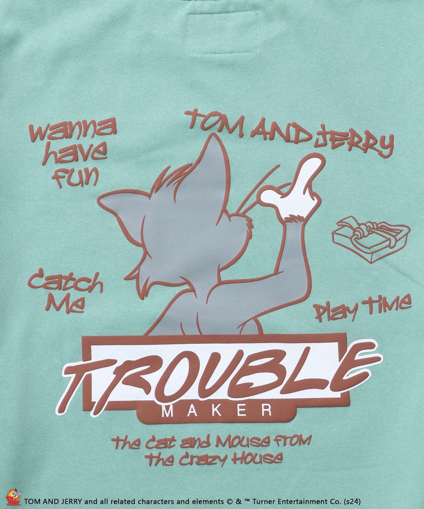 TJ GRAFFITI S/S TEE / TOM ＆ JERRY トムジェリ クルーネック スウェット オーバーサイズ グリーン