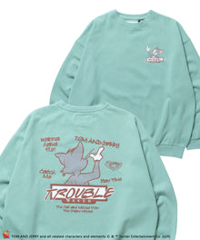 TJ GRAFFITI S/S TEE / TOM ＆ JERRY トムジェリ クルーネック スウェット オーバーサイズ グリーン