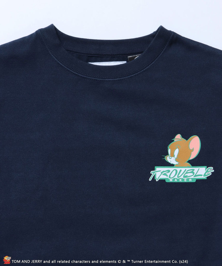 TJ GRAFFITI S/S TEE / TOM ＆ JERRY トムジェリ クルーネック スウェット オーバーサイズ ネイビー