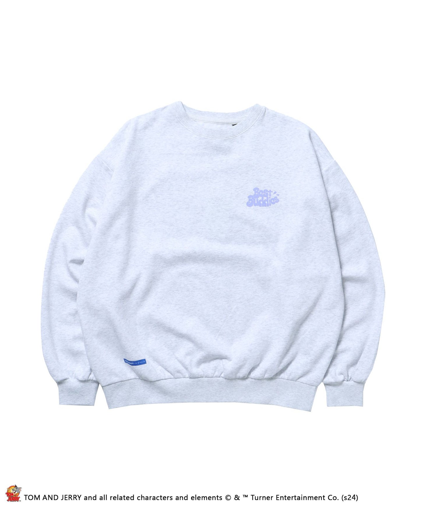 【SEQUENZ（シークエンズ）】TJ RAMUNE SHOT SWEAT / TOM ＆ JERRY トムジェリ クルーネック スウェット オーバーサイズ アッシュグレー