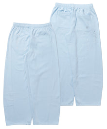 sqnz glitter sweat pants / グリッター スウェットパンツ ラインストーン ドローストリング ポケット 裏起毛 【セットアップ着用可能】 スカイブルー