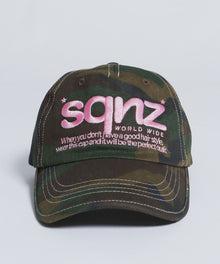 sqnz logo cap / ロゴ ベースボール キャップ 刺繍 ストリート 柄80