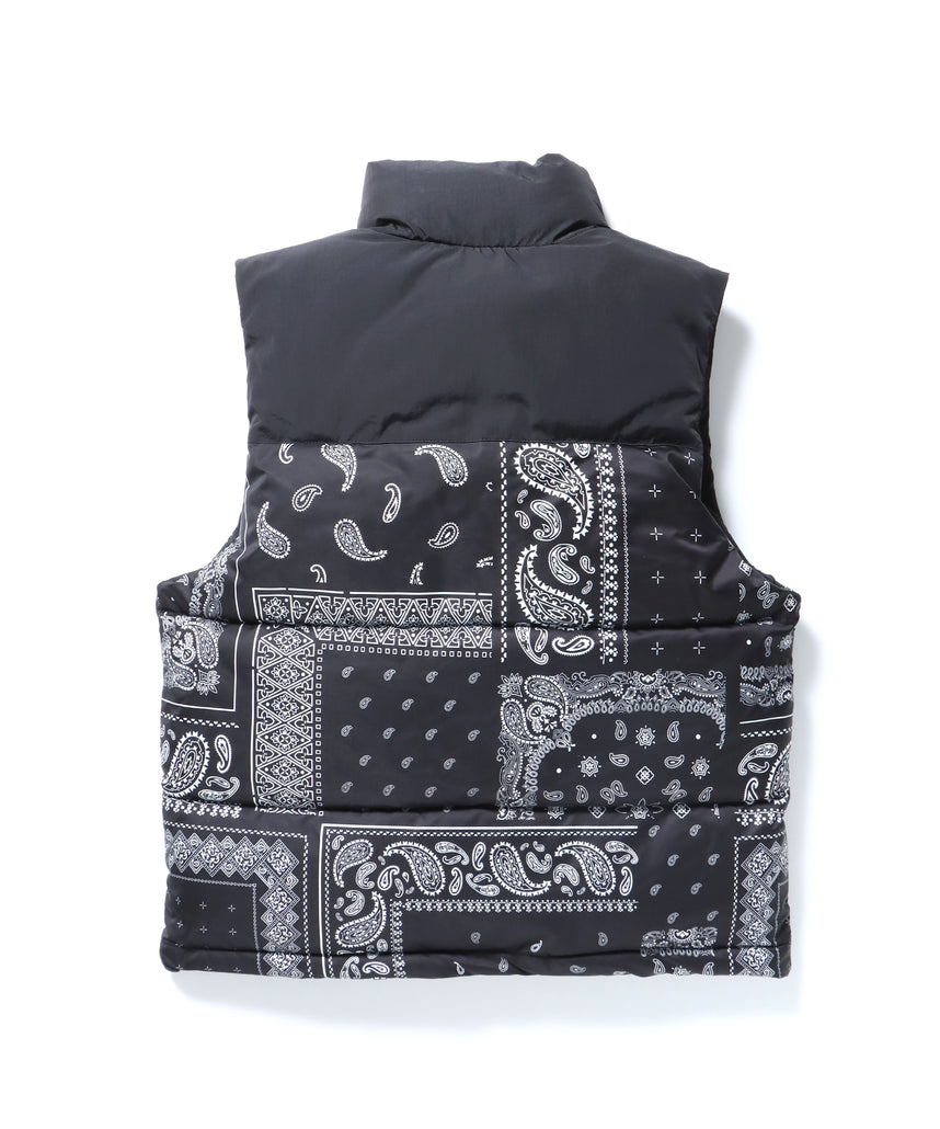 BD PUFFER VEST / 刺繍 オーバーサイズ ドローコード ワンポイント シンプル ノームコア ショート丈 シティガール シティボーイ 柄80