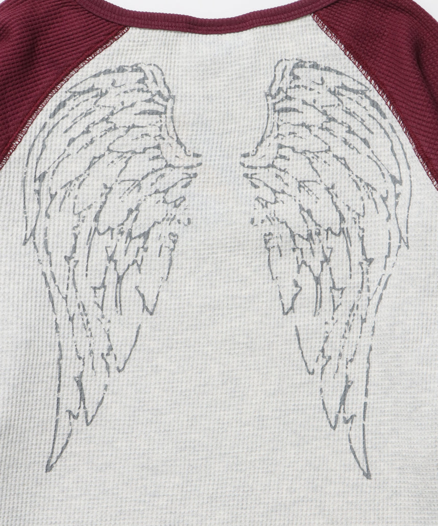 ※WEB限定 /  エンジェルプリントサーマルロンT / sqnz angel thermal ワイン