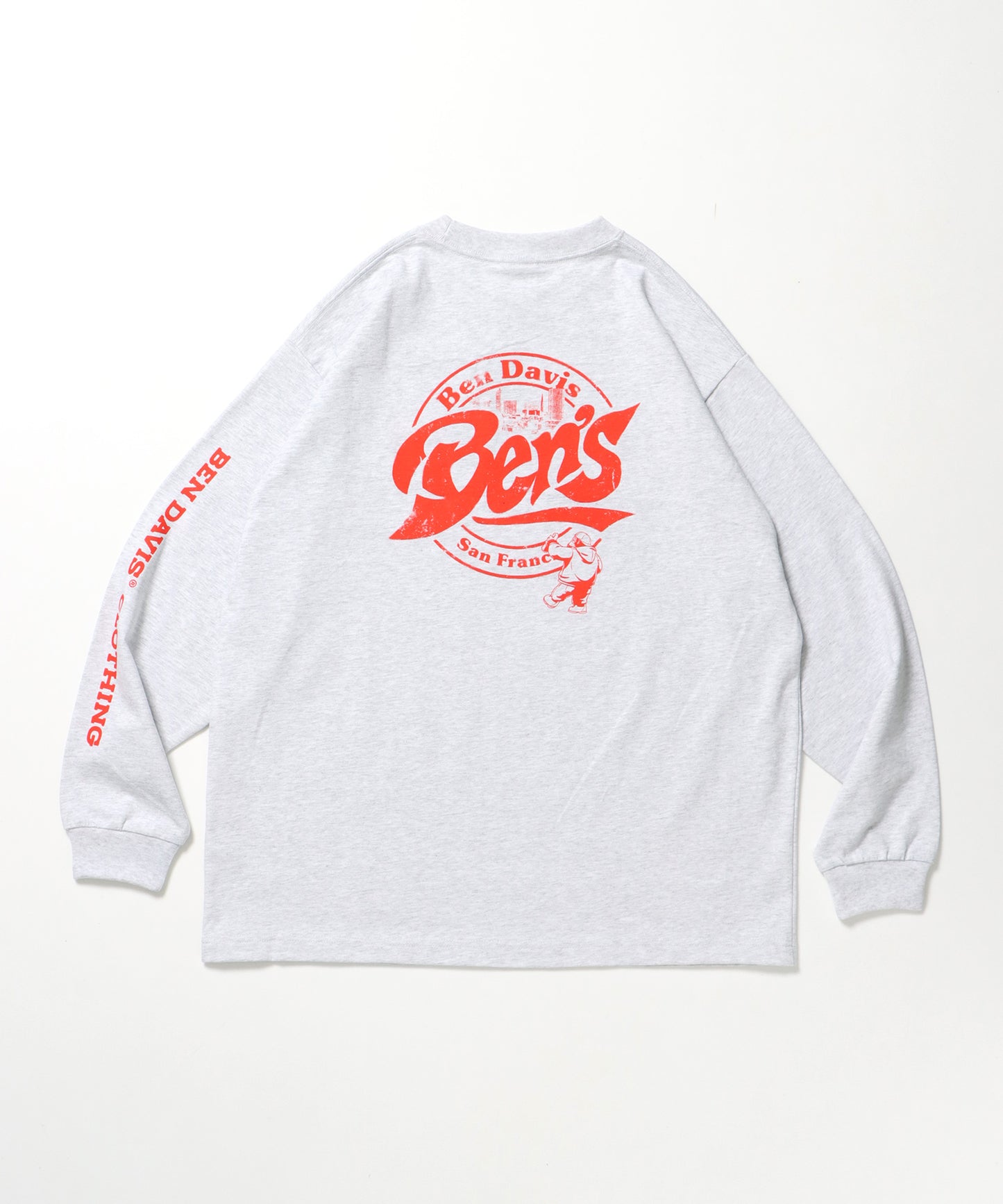 CIRCLE LOGO L/S TEE[WIDE] / ロンT 長袖 ワンポイント レギュラーサイズ ポケット アッシュグレー