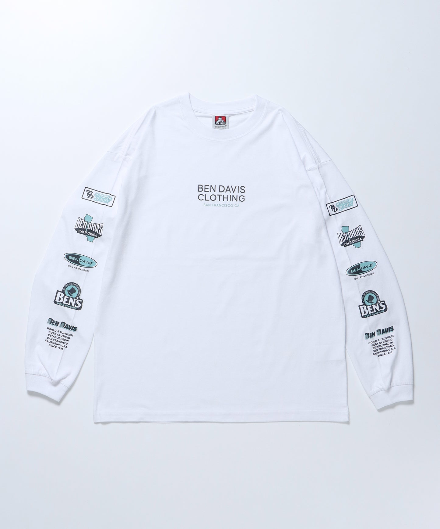 LS&SS 2TEES LAYERED TAGGING / Tシャツ ロンT 半袖 長袖 ビックサイズ ブラック