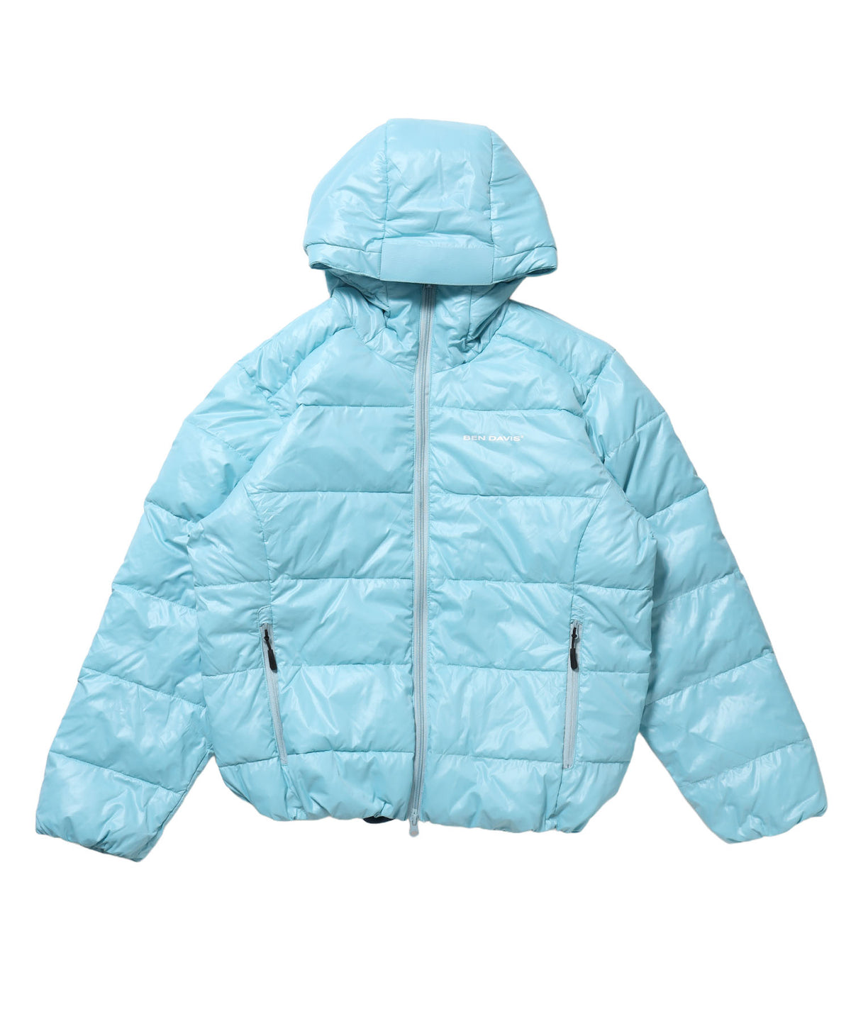 BD HOODED PUFFER JACKET / ダウンジャケット パッファー フード ユニセックス スカイブルー