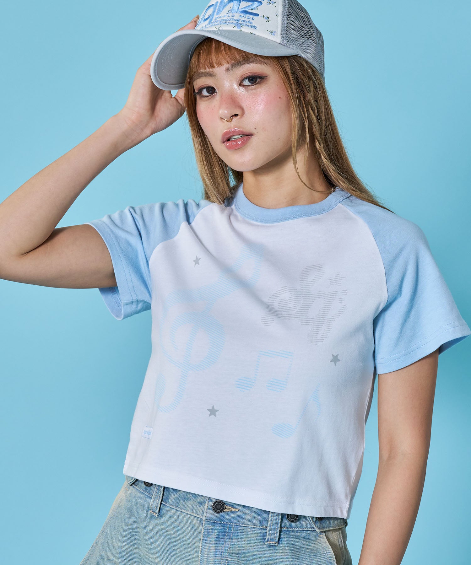ららっち sqnz（エスキュンズ）】※WEB限定 sqnz treble clef pt tee