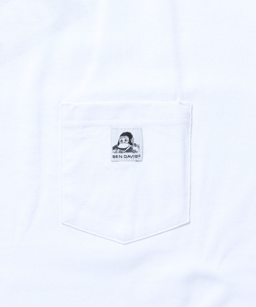 BIG POCKET TEE / ポケット 半袖 ワンポイント ワイドシルエット ヘビーウエイト クルーネック ホワイト