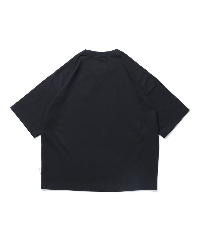 ELLIPSE EMB CROPPED TEE / Tシャツ 半袖 ワンポイント 短丈 クルーネック ブラック