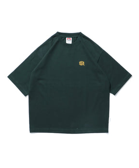 ELLIPSE EMB CROPPED TEE / Tシャツ 半袖 ワンポイント 短丈 クルーネック ダークグリーン