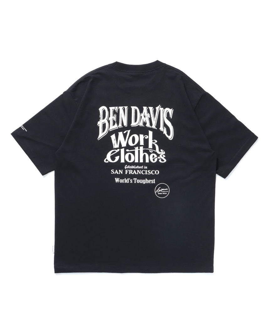 【BEN DAVIS（ベンデイビス）】CLASSIC LOGO TEE / Tシャツ 半袖 クルーネック オーバーサイズ ブラック