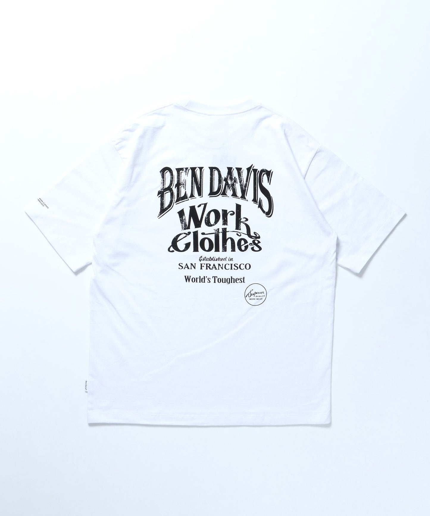 【BEN DAVIS（ベンデイビス）】CLASSIC LOGO TEE / Tシャツ 半袖 クルーネック オーバーサイズ ホワイト