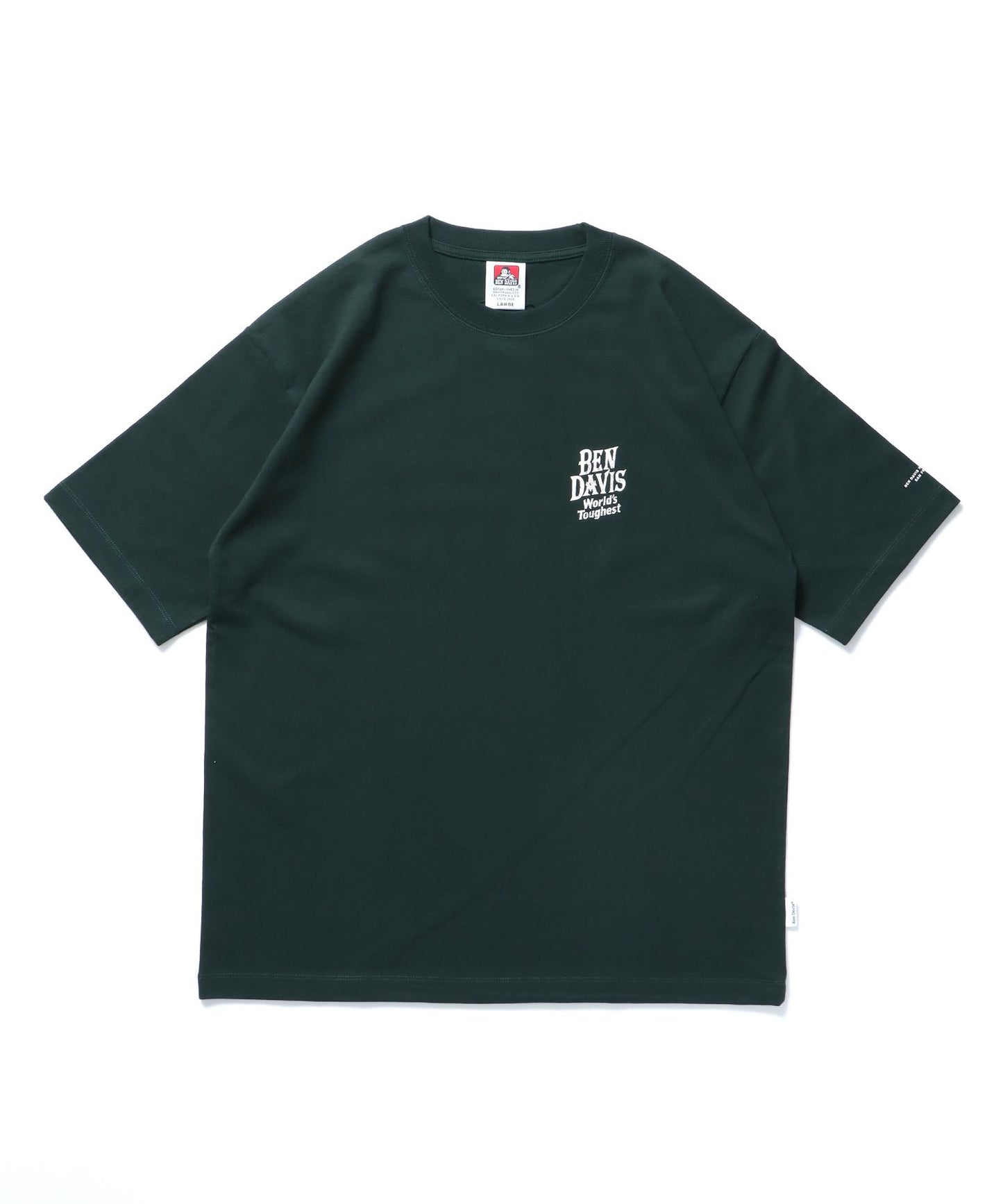 【BEN DAVIS（ベンデイビス）】CLASSIC LOGO TEE / Tシャツ 半袖 クルーネック オーバーサイズ ダークグリーン