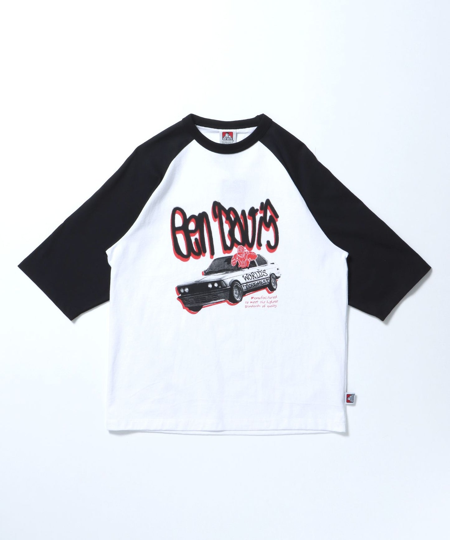 DRIVING GORILLA RAGLAN TEE / Tシャツ 半袖 ラグラン クルーネック ブラック