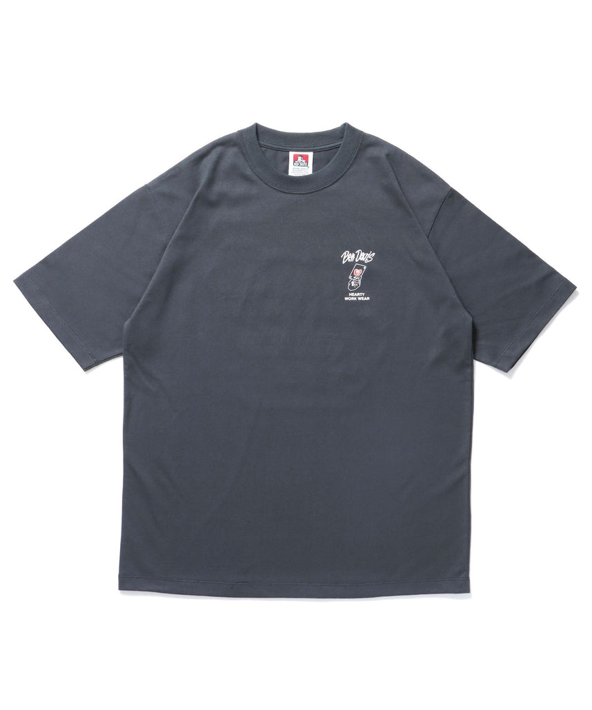 【BEN DAVIS（ベンデイビス）】GRATEFUL TEE / Tシャツ 半袖 クルーネック オーバーサイズ チャコール