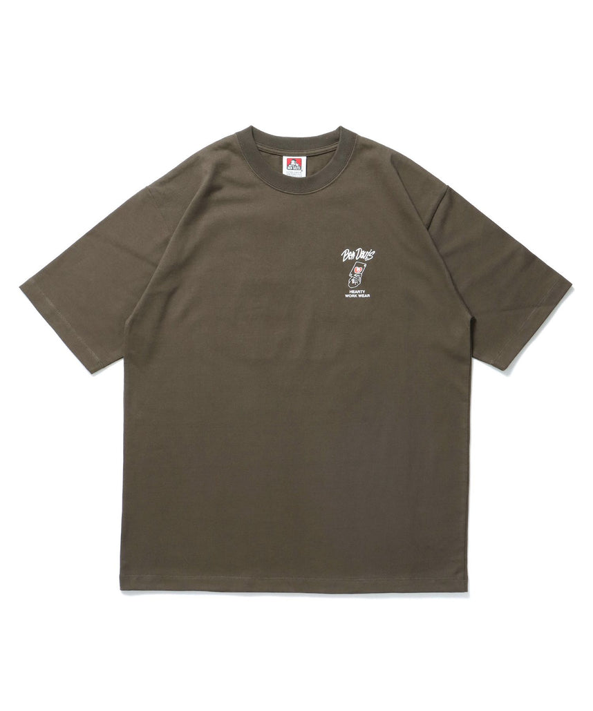 【BEN DAVIS（ベンデイビス）】GRATEFUL TEE / Tシャツ 半袖 クルーネック オーバーサイズ ダークブラウン