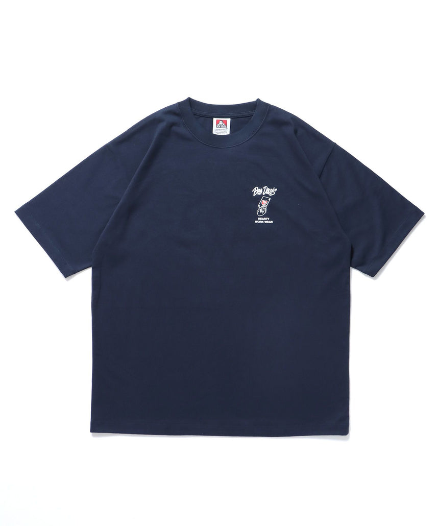 【BEN DAVIS（ベンデイビス）】GRATEFUL TEE / Tシャツ 半袖 クルーネック オーバーサイズ ネイビー