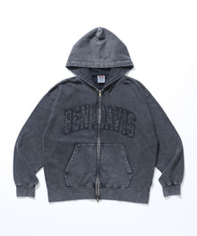 DEPARTMENT FADED ZIP HOODIE / ジップパーカー ワイドシルエット フーディ 裏毛 フェード ≪SET UP着用可能≫ ブラック