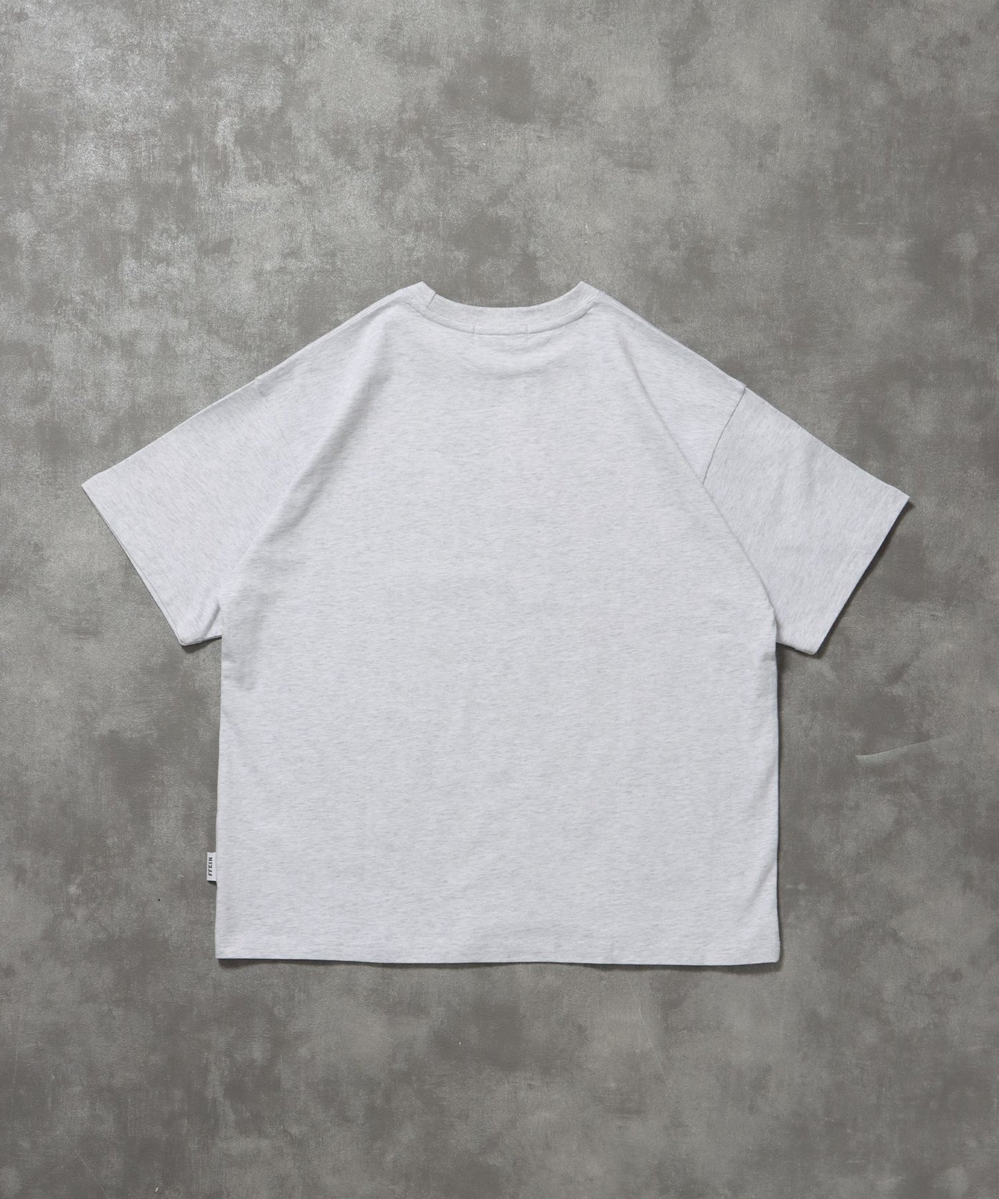 サークルアート線画プリントTシャツツ/ Tシャツ クルーネック 半袖 プリント サークルロゴ アッシュグレー