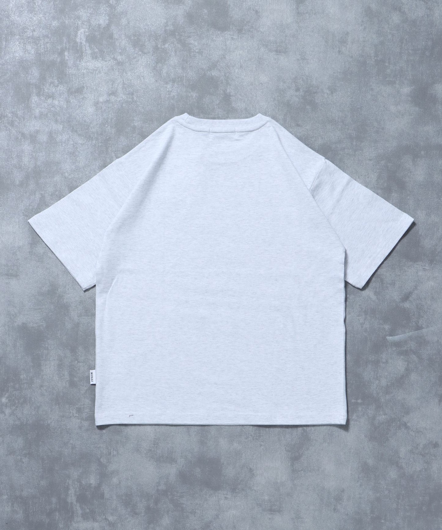 英字デザインショート丈Tシャツ / Tシャツ 短丈 クルーネック 半袖 ショート丈 アッシュグレー