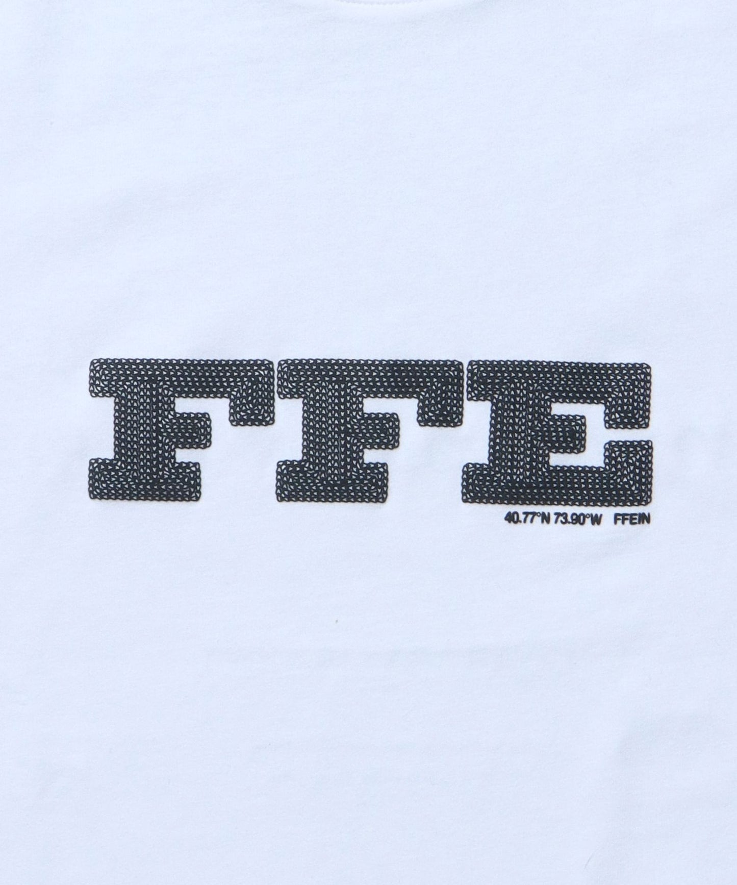 発砲プリントショート丈Tシャツ / Tシャツ 短丈 クルーネック 半袖 ショート丈 ホワイト