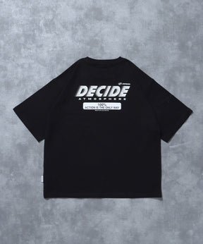 企業ロゴショート丈Tシャツ / Tシャツ 短丈 クルーネック 半袖 ショート丈 ブラック