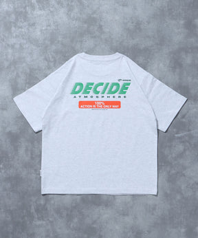 企業ロゴショート丈Tシャツ / Tシャツ 短丈 クルーネック 半袖 ショート丈 アッシュグレー
