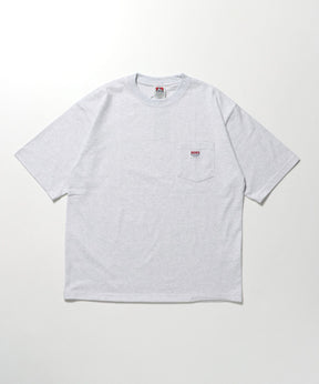 BIG POCKET TEE ZF / ポケット 半袖 ワンポイント ワイドシルエット ヘビーウエイト クルーネック アッシュグレー