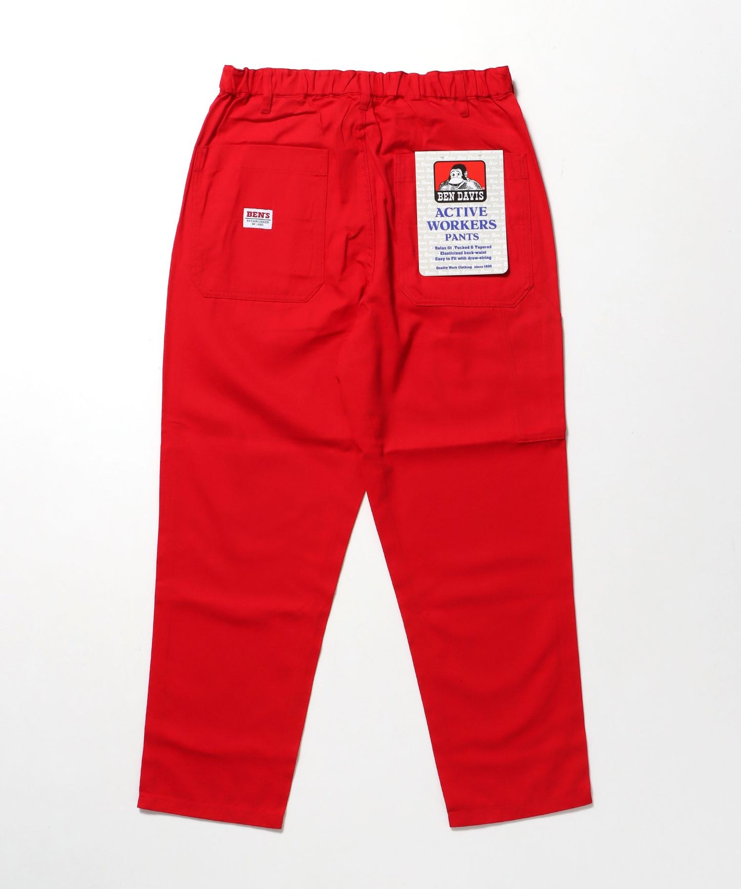 【BEN DAVIS（ベンデイビス）】ACTIVEWORKPANTS Z5 / ベンズ アクティブワークパンツ テーパード シェフパンツ レッド
