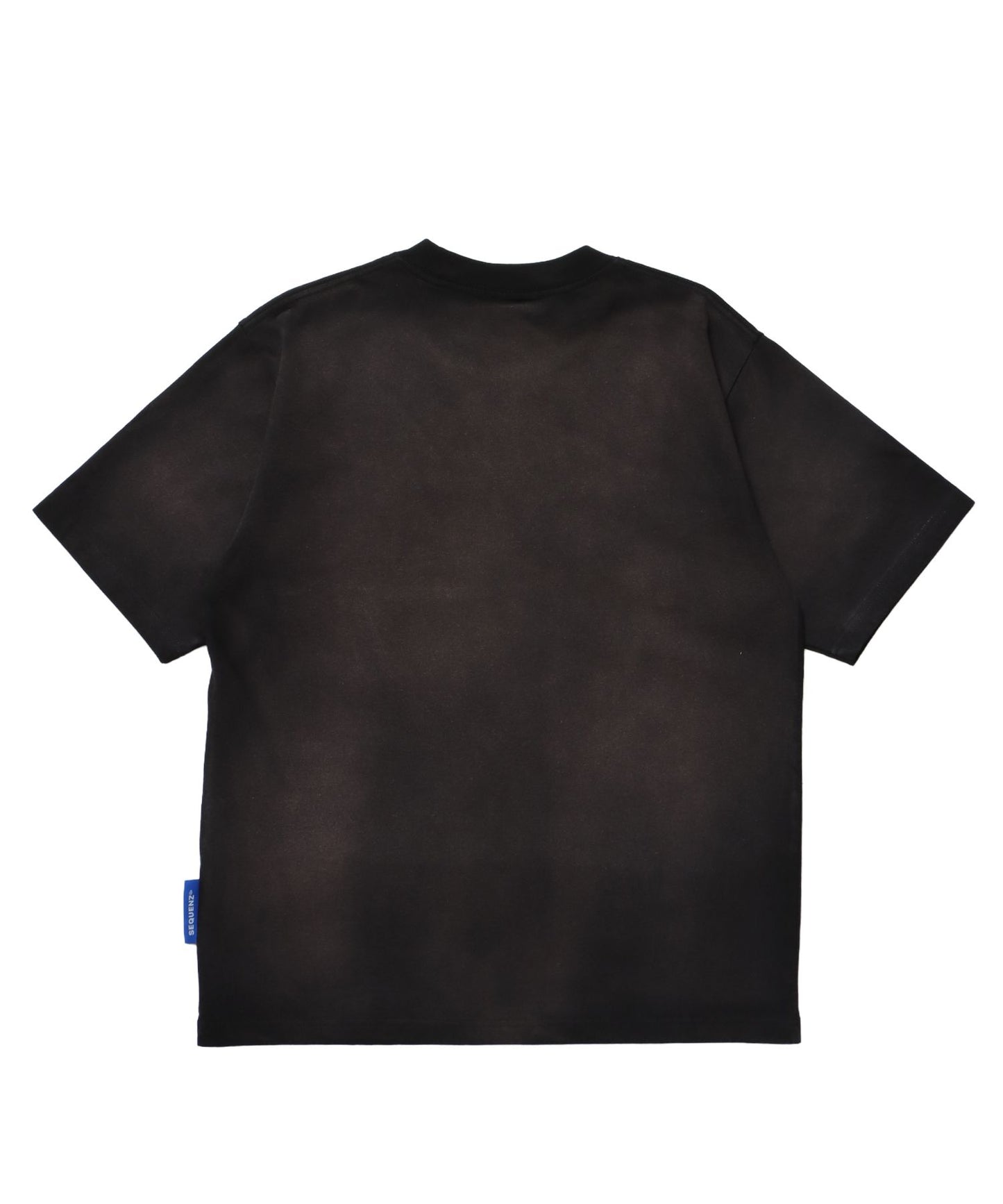 FADE APPLIQUE LOGO TEE / Tシャツ 短丈 クルーネック 半袖 加工 古着 ブラック