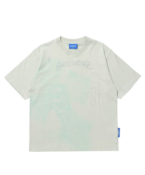 LOGO RHINE STONE S/S TEE / Tシャツ 短丈 クルーネック 半袖 ラインストーン グリーン