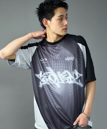 SQNZ CLUB T-SHIRTS / Tシャツ 短丈 クルーネック 半袖 ゲームシャツ ドローコード ブラック