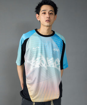 SQNZ CLUB T-SHIRTS / Tシャツ 短丈 クルーネック 半袖 ゲームシャツ ドローコード 柄80